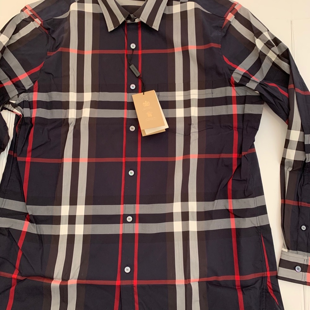 BURBERRY London England Plaid Check Men’s Shirt XL - Picture 4 of 7